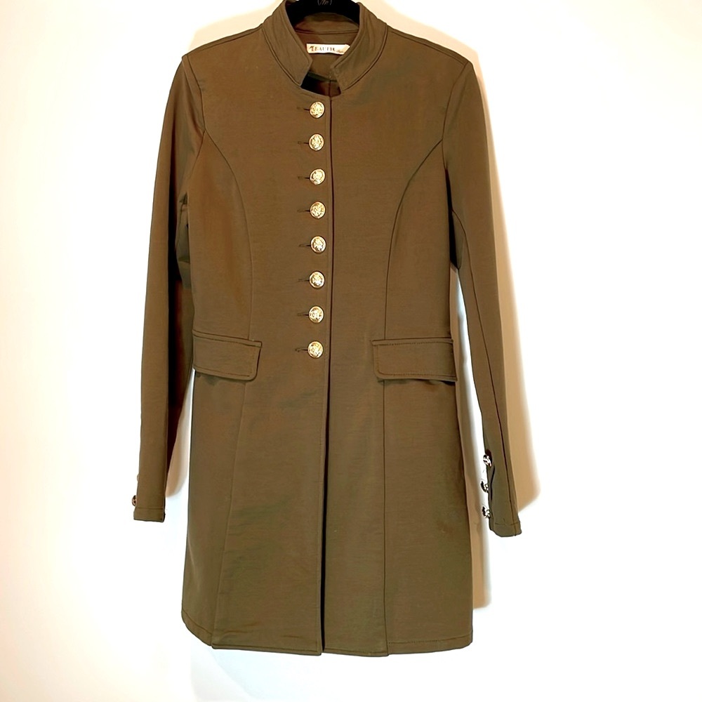 Military Style Jacket in Olive Green